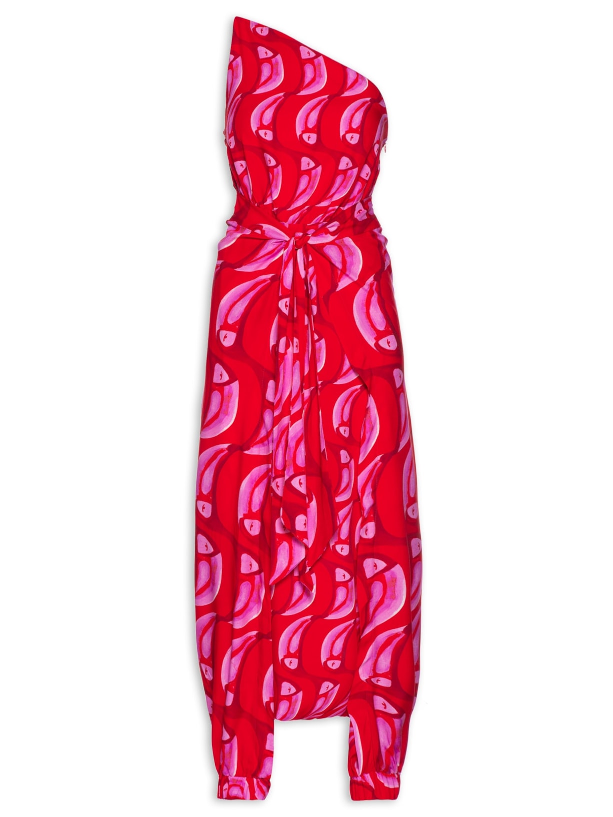 Macacão Feminino Ombro Só Tucabacana - Vermelho