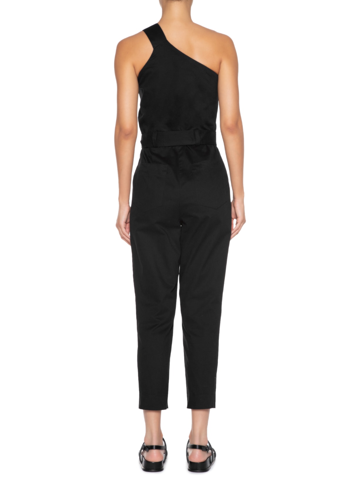 Macacão Feminino Ombro único Preto Andrea Marques