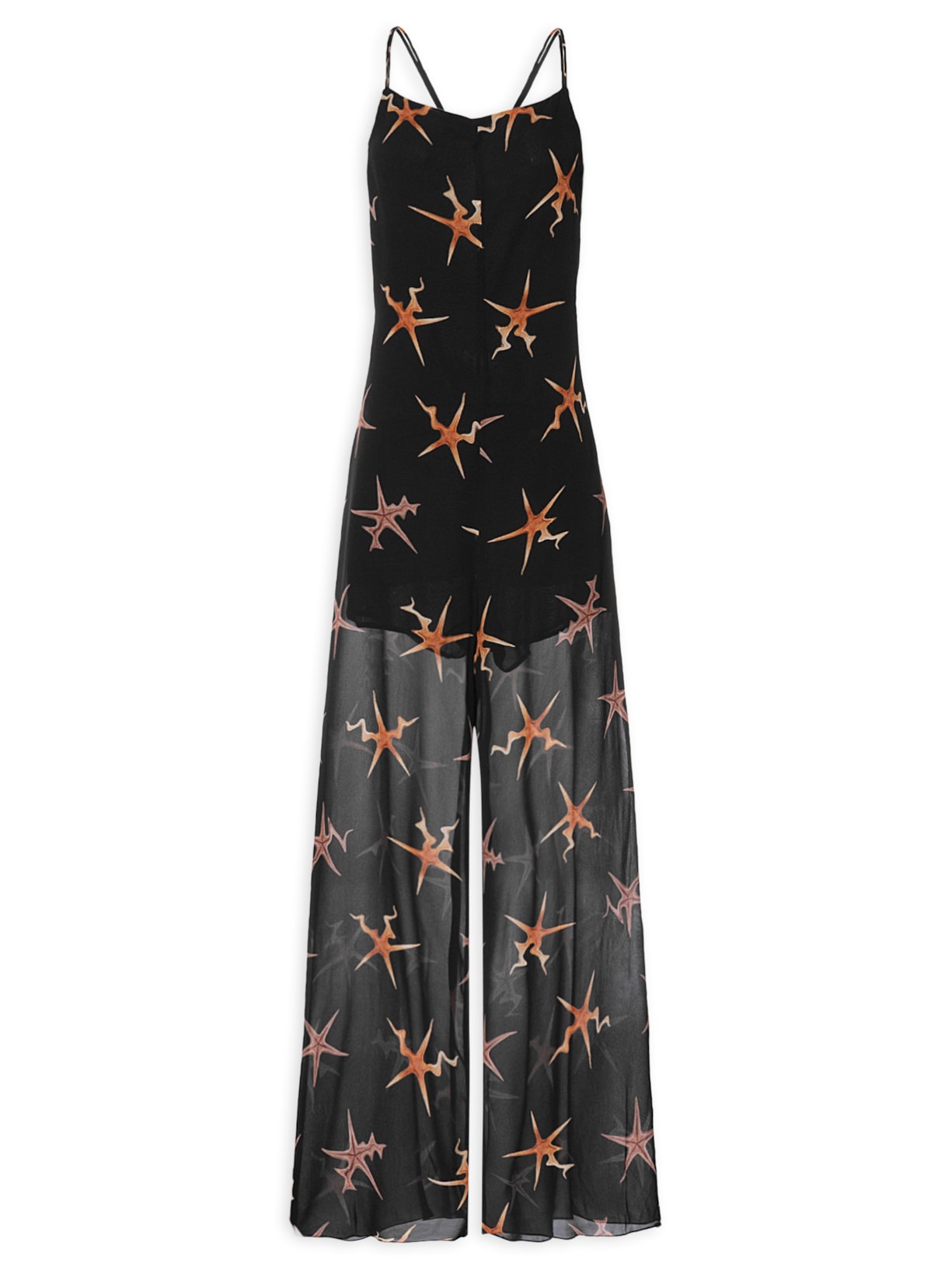 Macacão Feminino Over Fig Starfish Resort - Preto