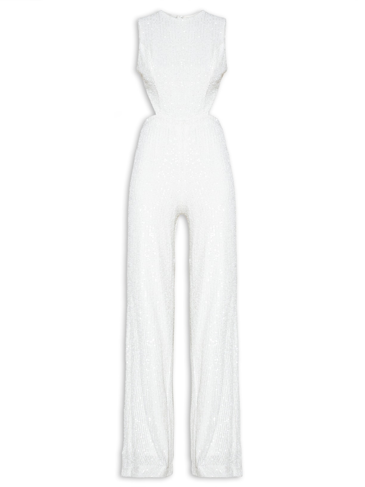 Macacão Feminino Paetê Penelope Branco Fabulous Agilitá