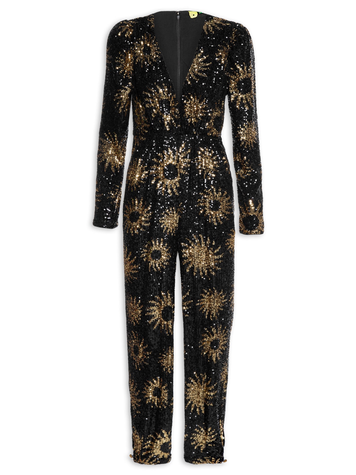 Macacão Feminino Paetê Zodíaco - Preto