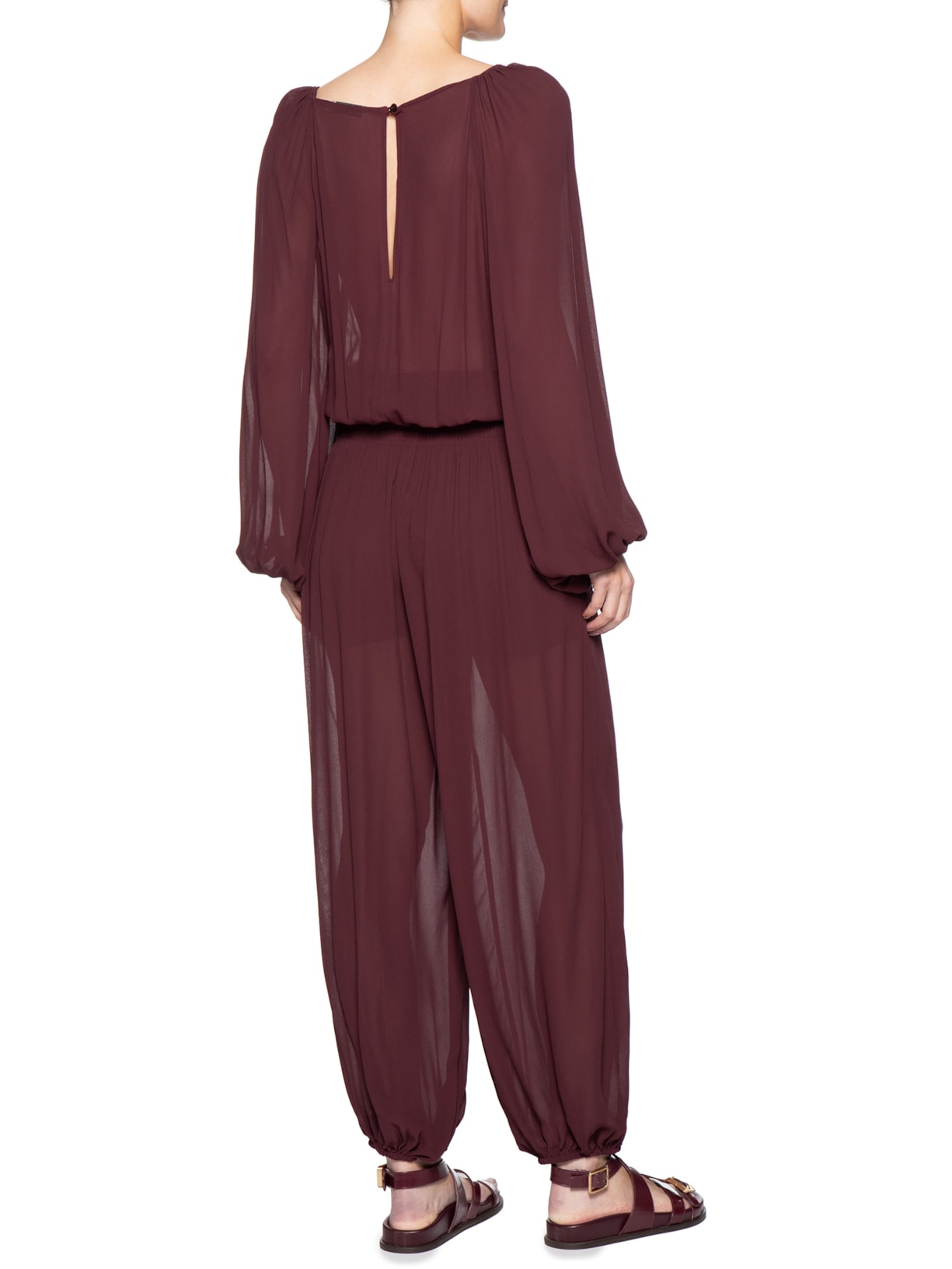Macacão Feminino Pala GGT Lastex – Marrom Dress To