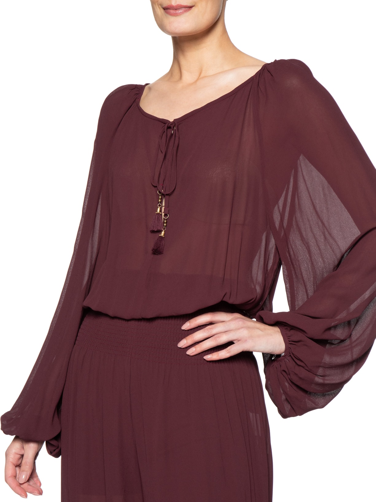 Macacão Feminino Pala GGT Lastex – Marrom Dress To
