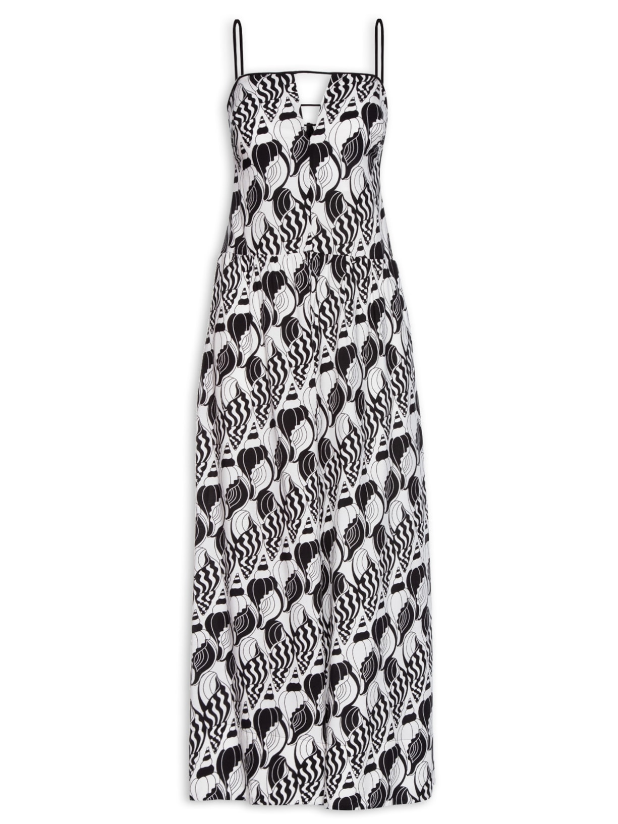 Macacão Feminino Pantalona Concha Do Mar - Preto