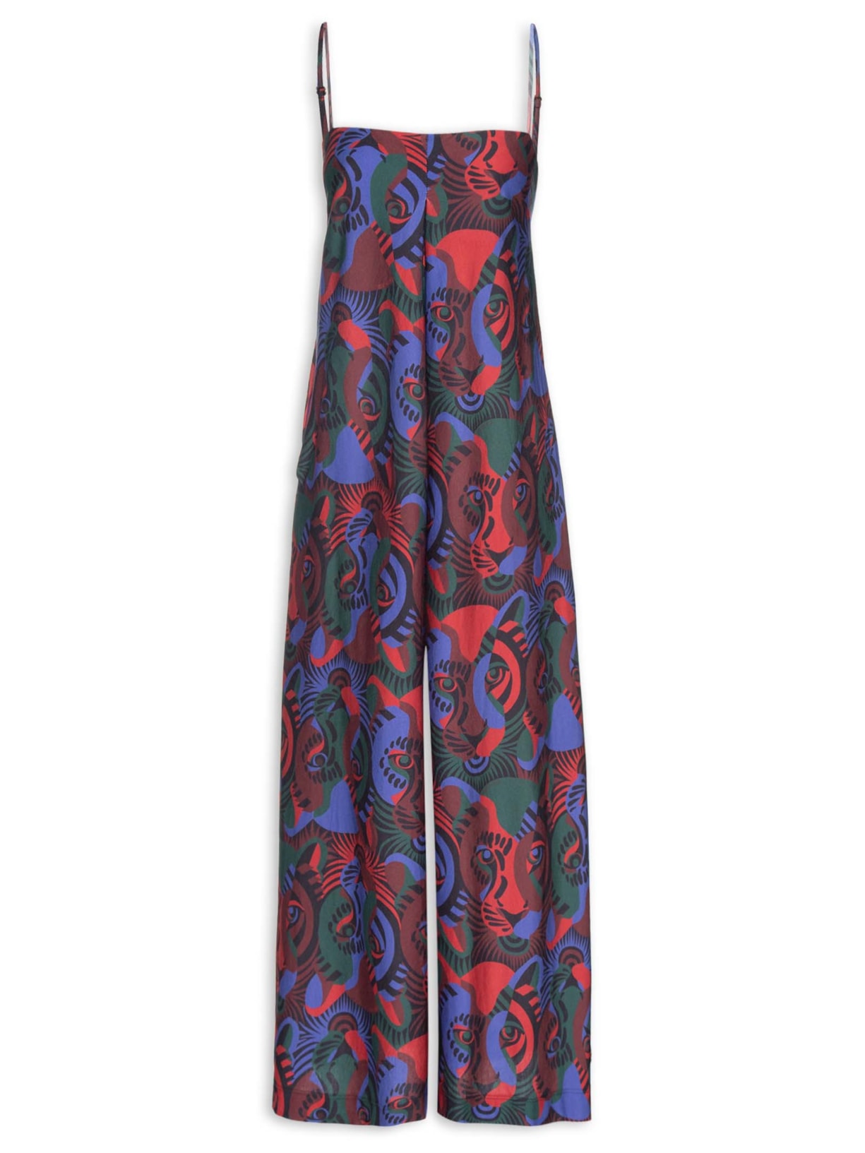 Macacão Feminino Pantalona Tigre Da Noite - Preto