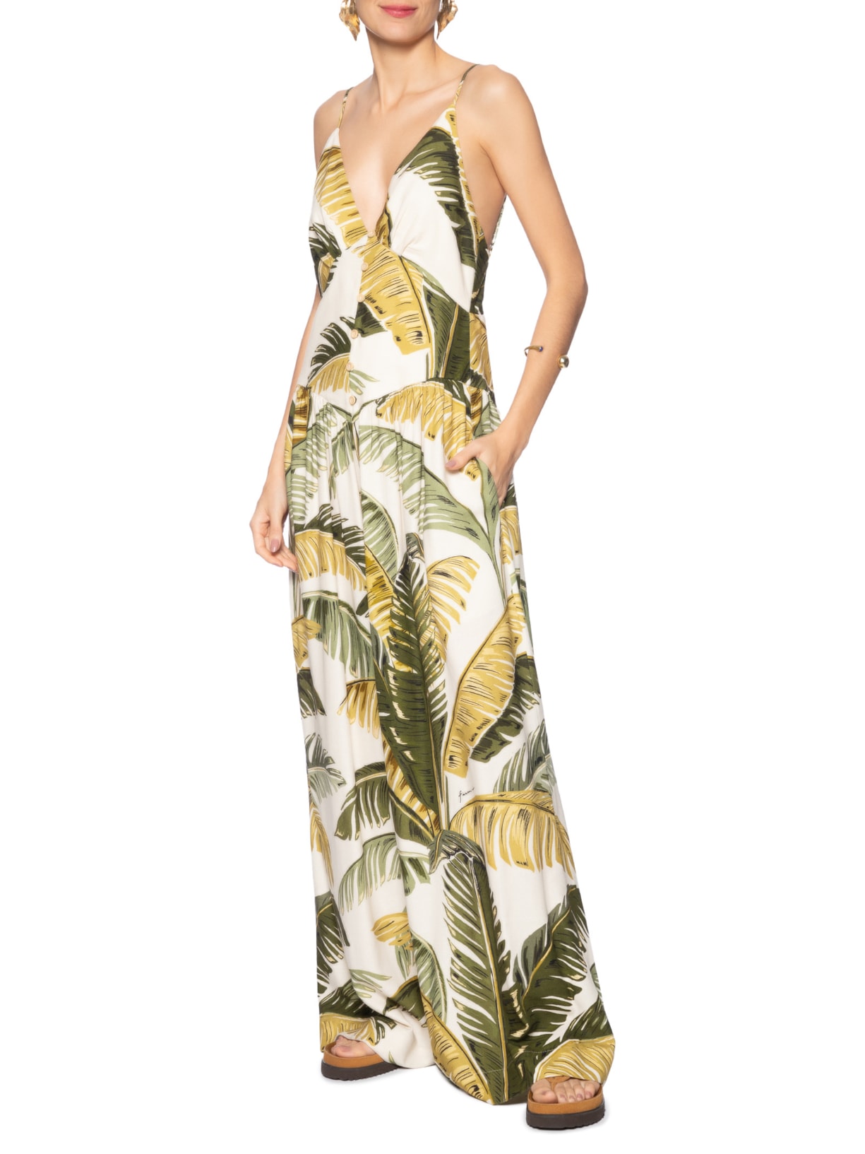 Macacão Feminino Pantalona Trancoso Verde Farm