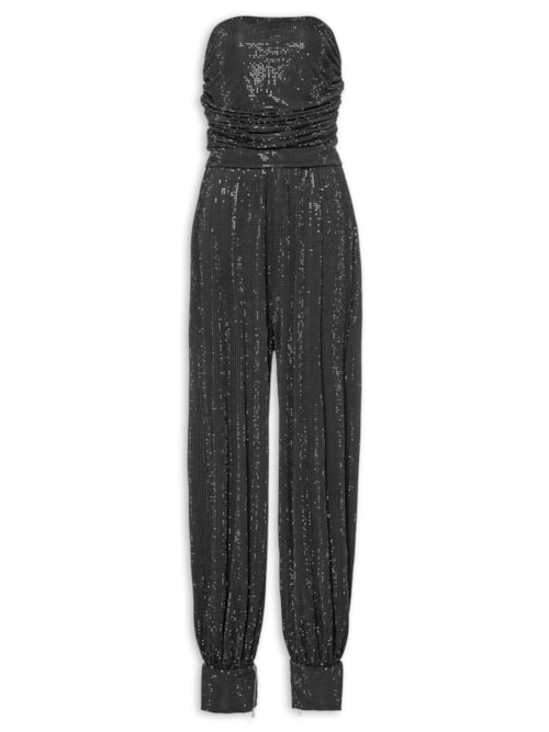 Macacão Feminino Pedras - Preto