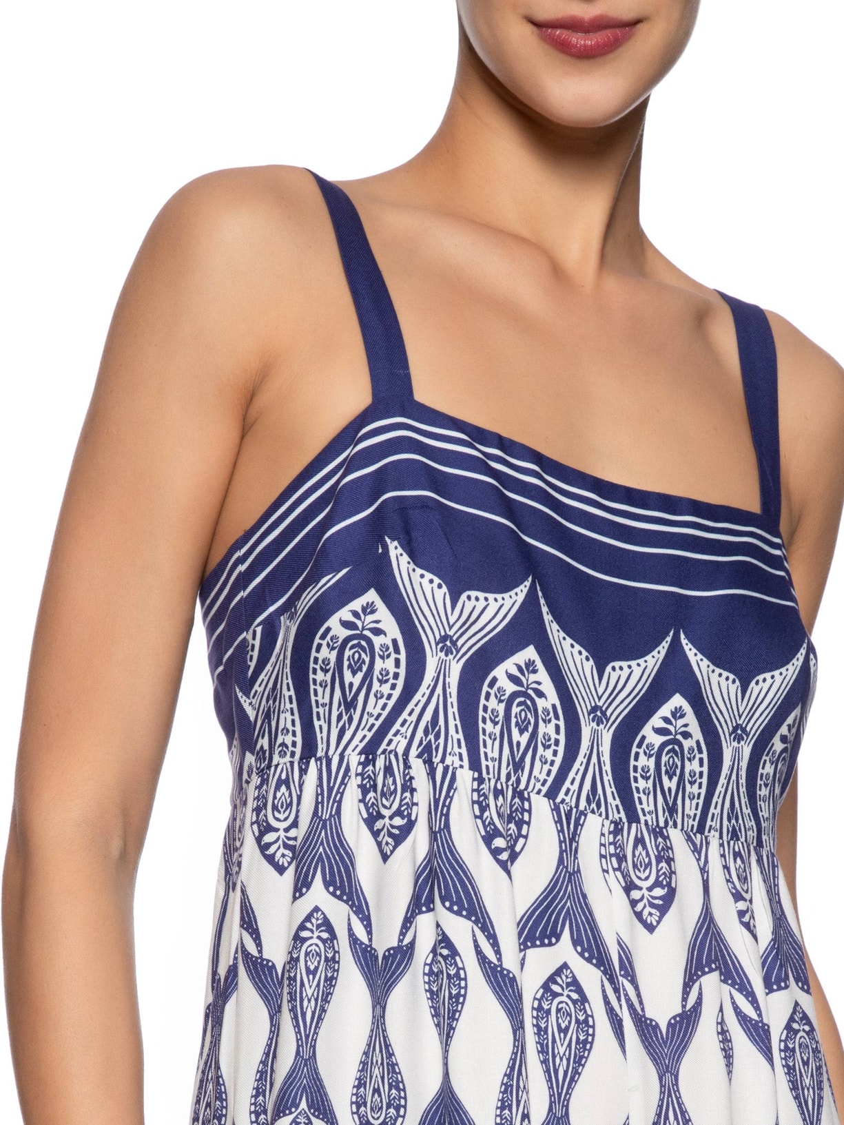 Macacão Feminino Peixe Correnteza Azul Farm