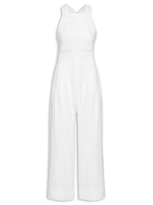 Macacão Feminino Pespontado - Branco
