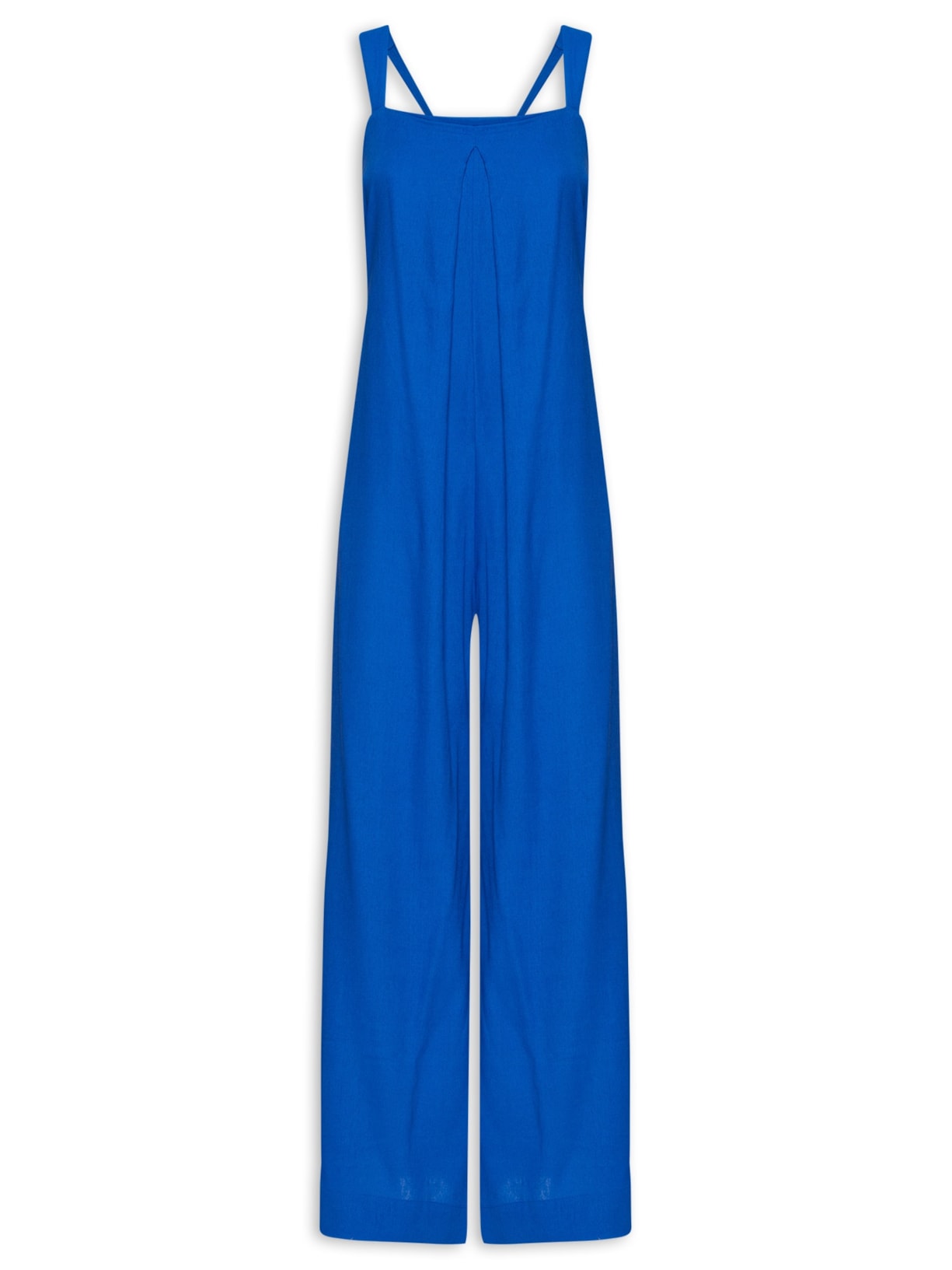 Macacão Feminino Prega Frente - Azul