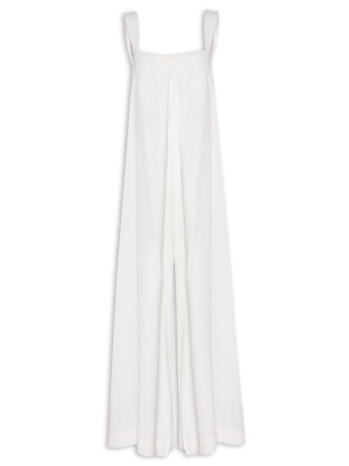 Macacão Feminino Prega Frente - Branco
