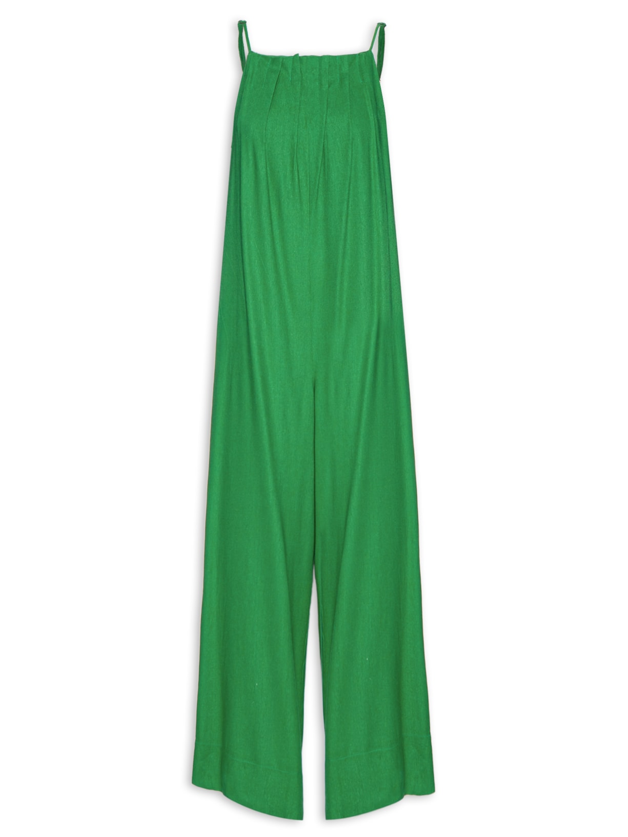 Macacão Feminino Pregas Pantalona - Verde