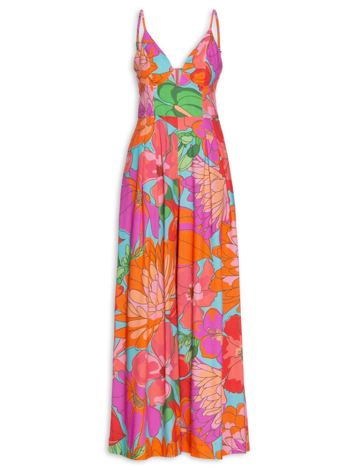 Macacão Feminino Primavera De Cor - Azul