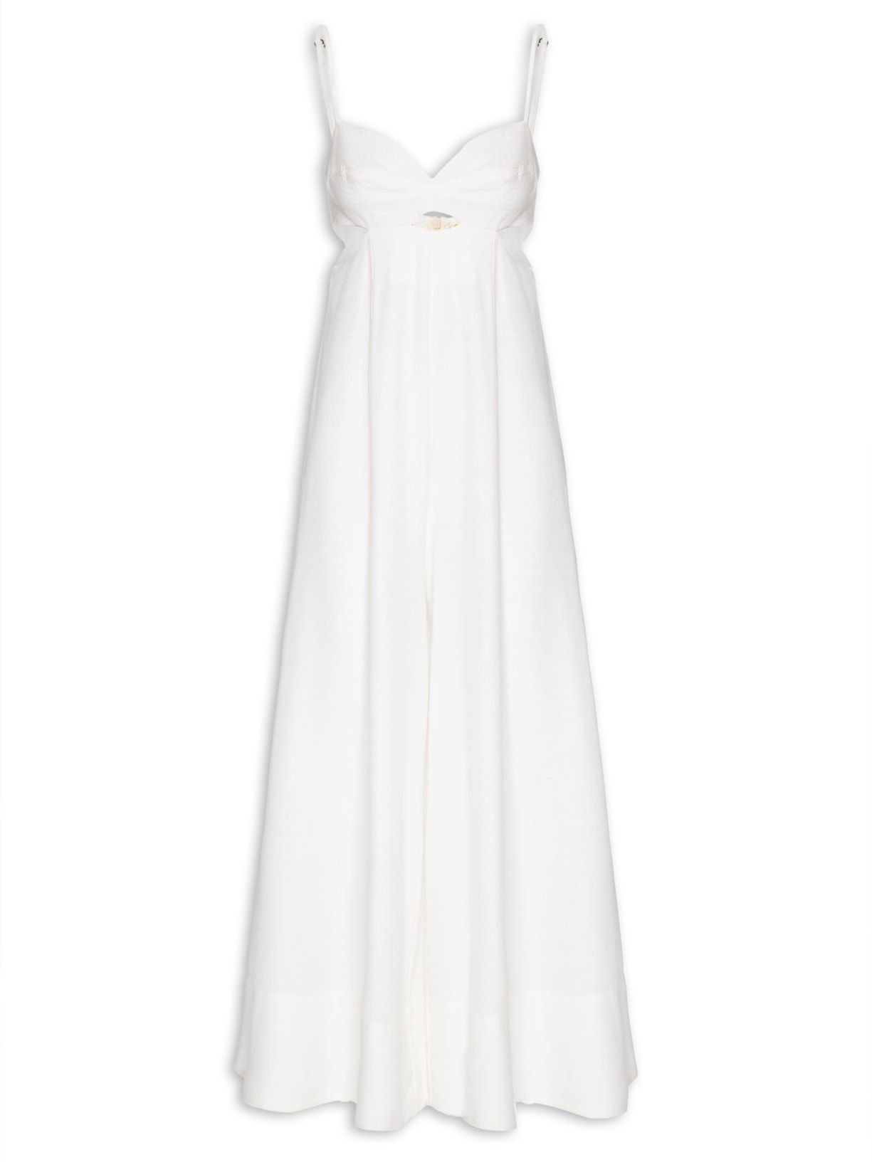 Macacão Feminino Recorte Pantalona - Branco