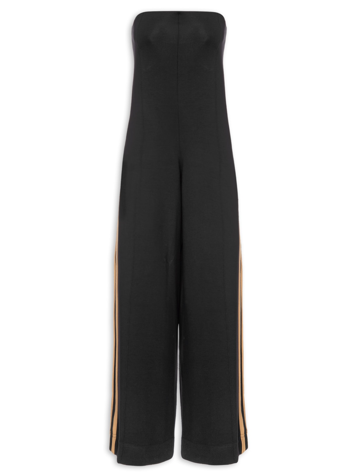 Macacão Feminino Recortes Color - Preto