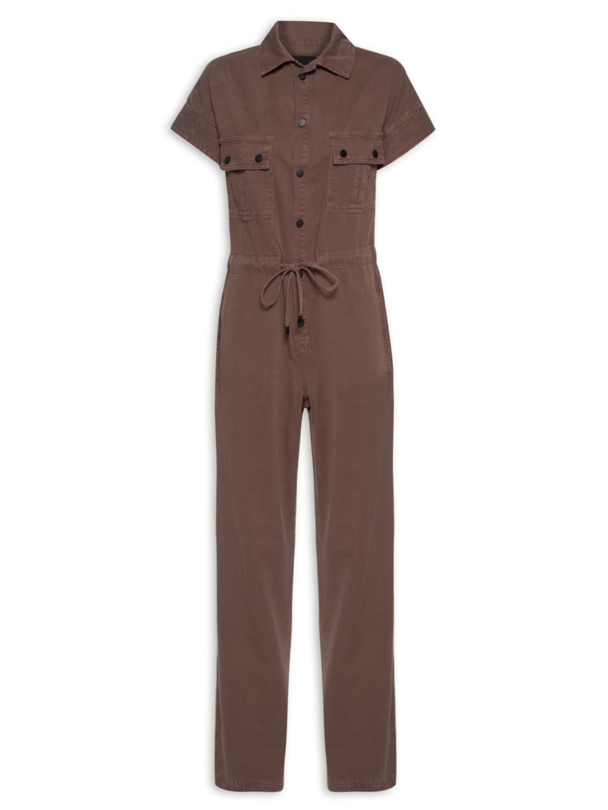 Macacão Feminino Sarja Longo - Marrom