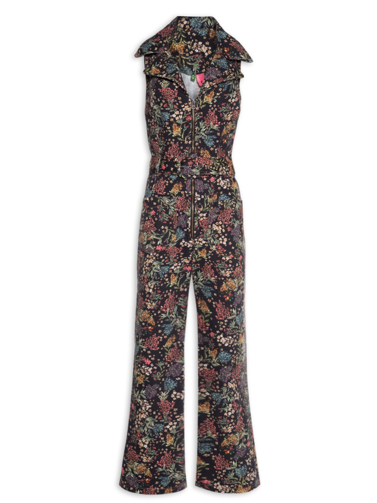 Macacão Feminino Sarja Louise - Preto