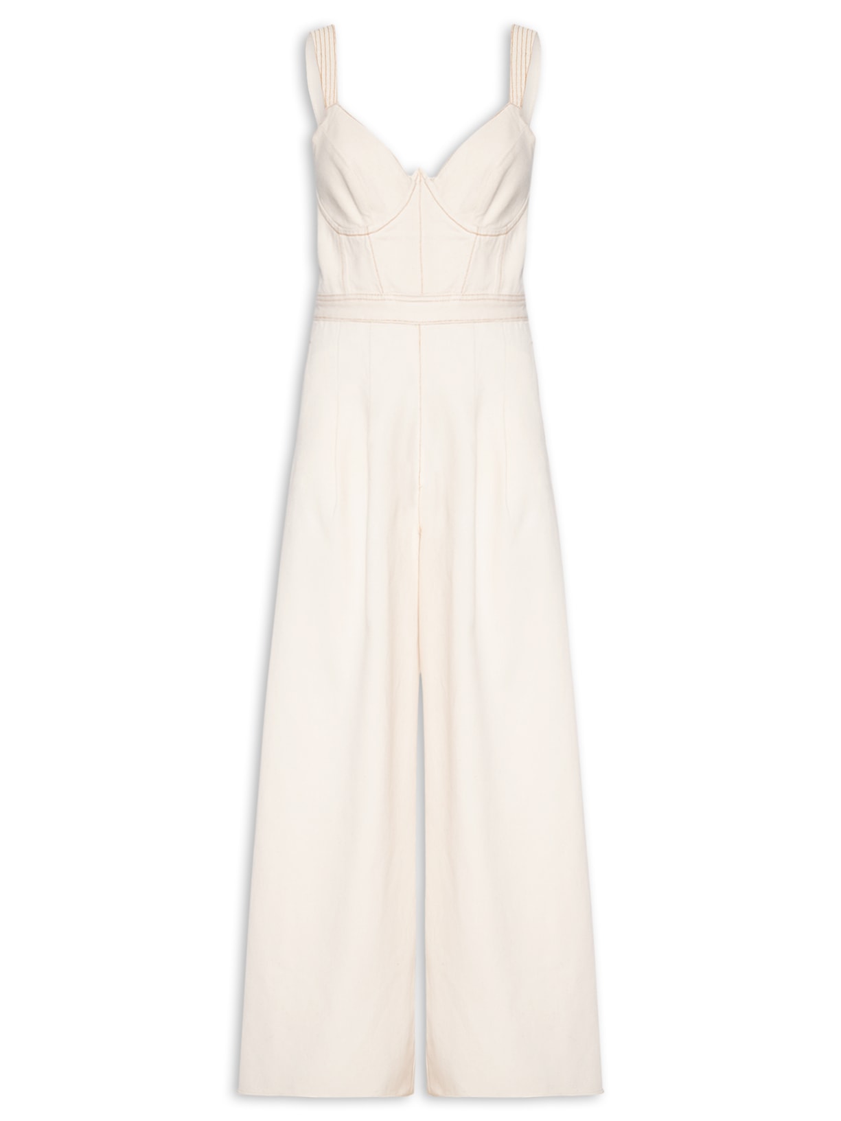 Macacão Feminino Sarja - Off White