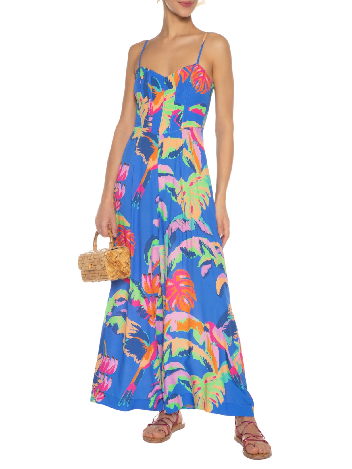 Macacão Feminino Selva Pintada Azul Farm