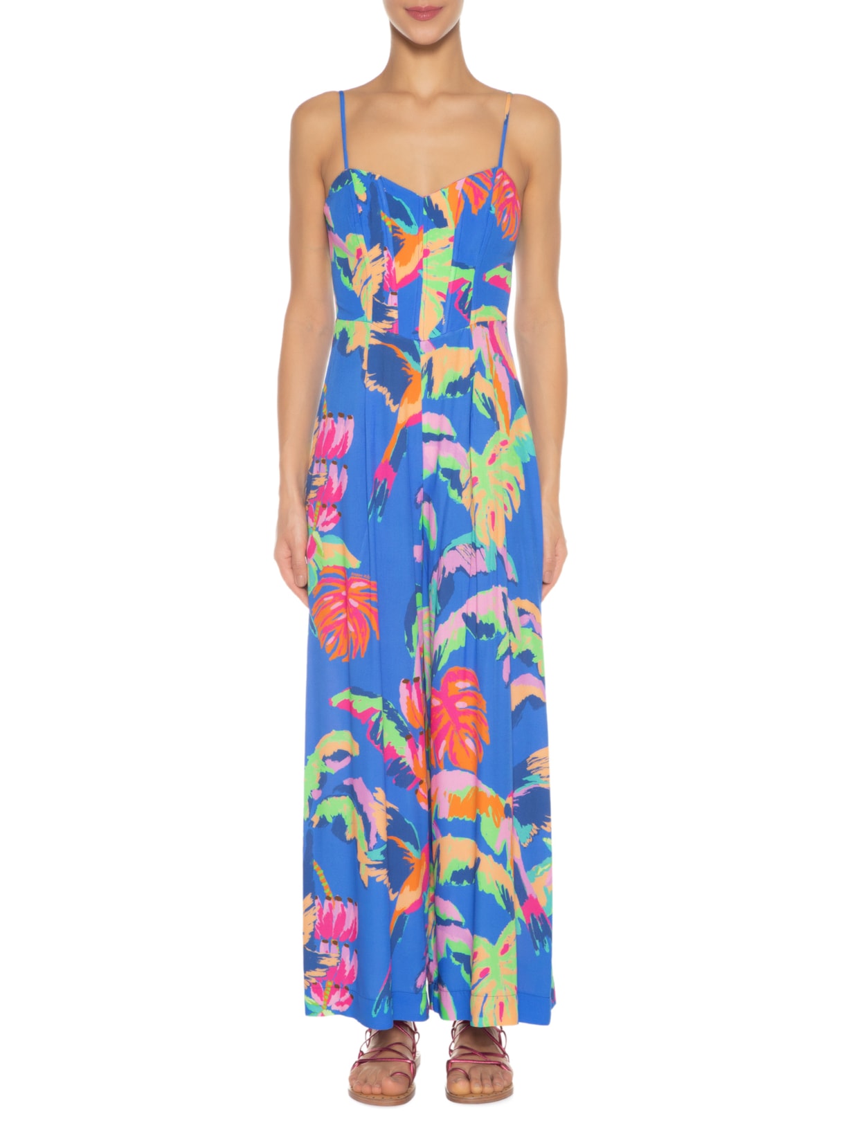 Macacão Feminino Selva Pintada Azul Farm