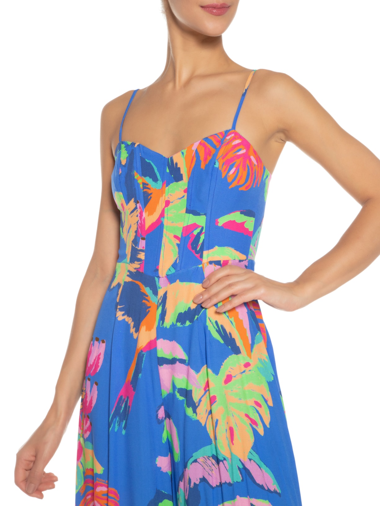 Macacão Feminino Selva Pintada Azul Farm