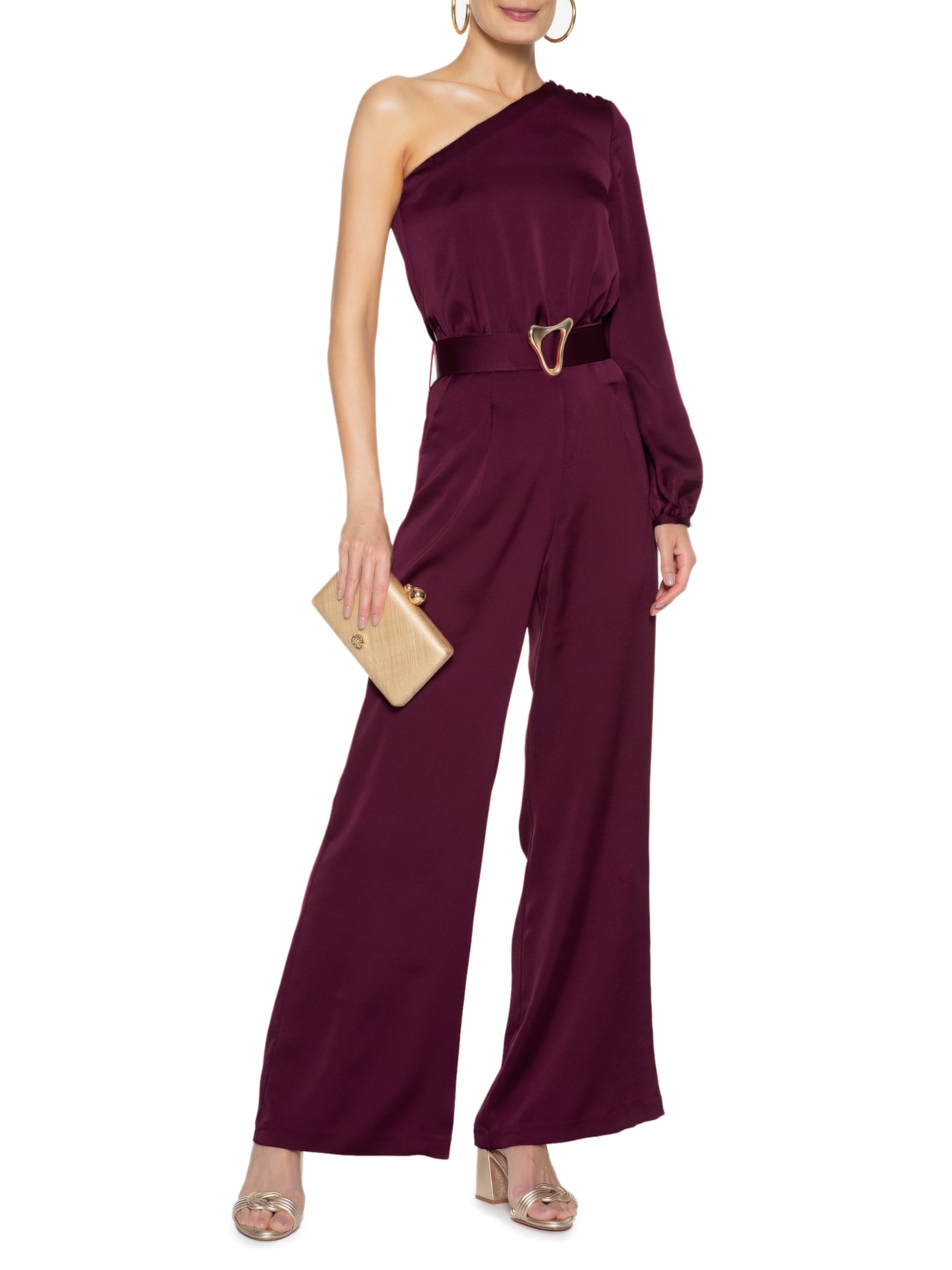 Macacão Feminino Selva Vinho Le Lis