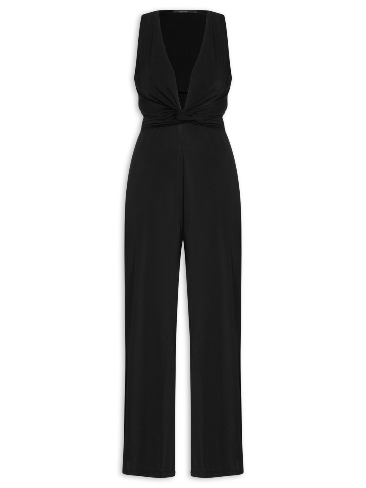 Macacão Feminino Sem Manga Amarração - Preto