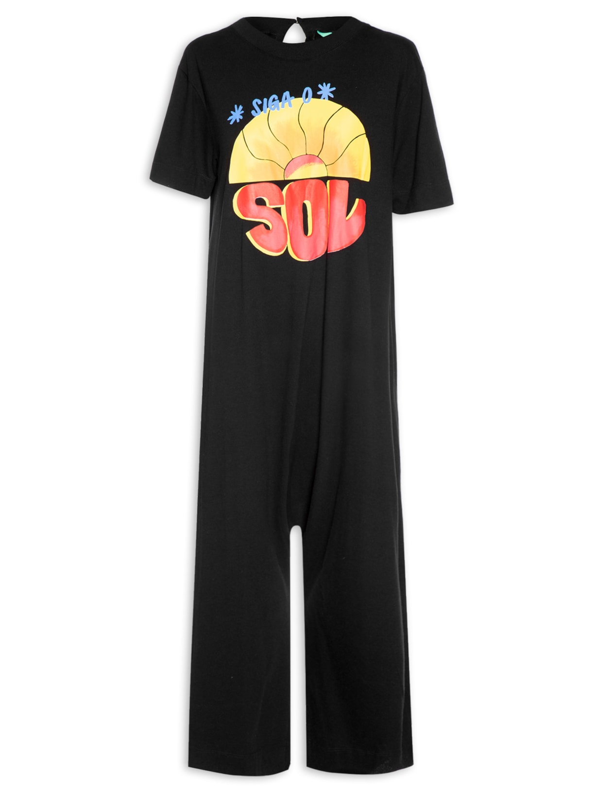 Macacão Feminino Siga O Sol - Preto