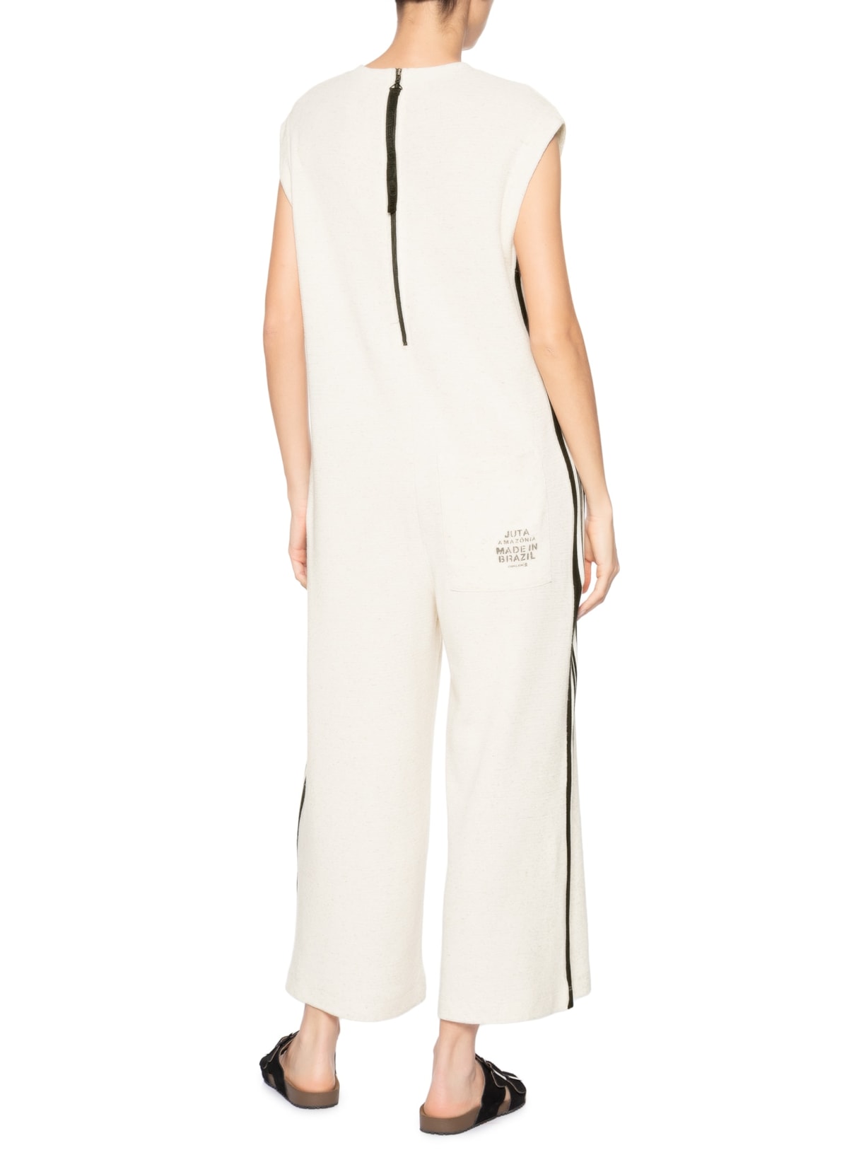 Macacão Feminino Sleeveless Juta Bege Osklen