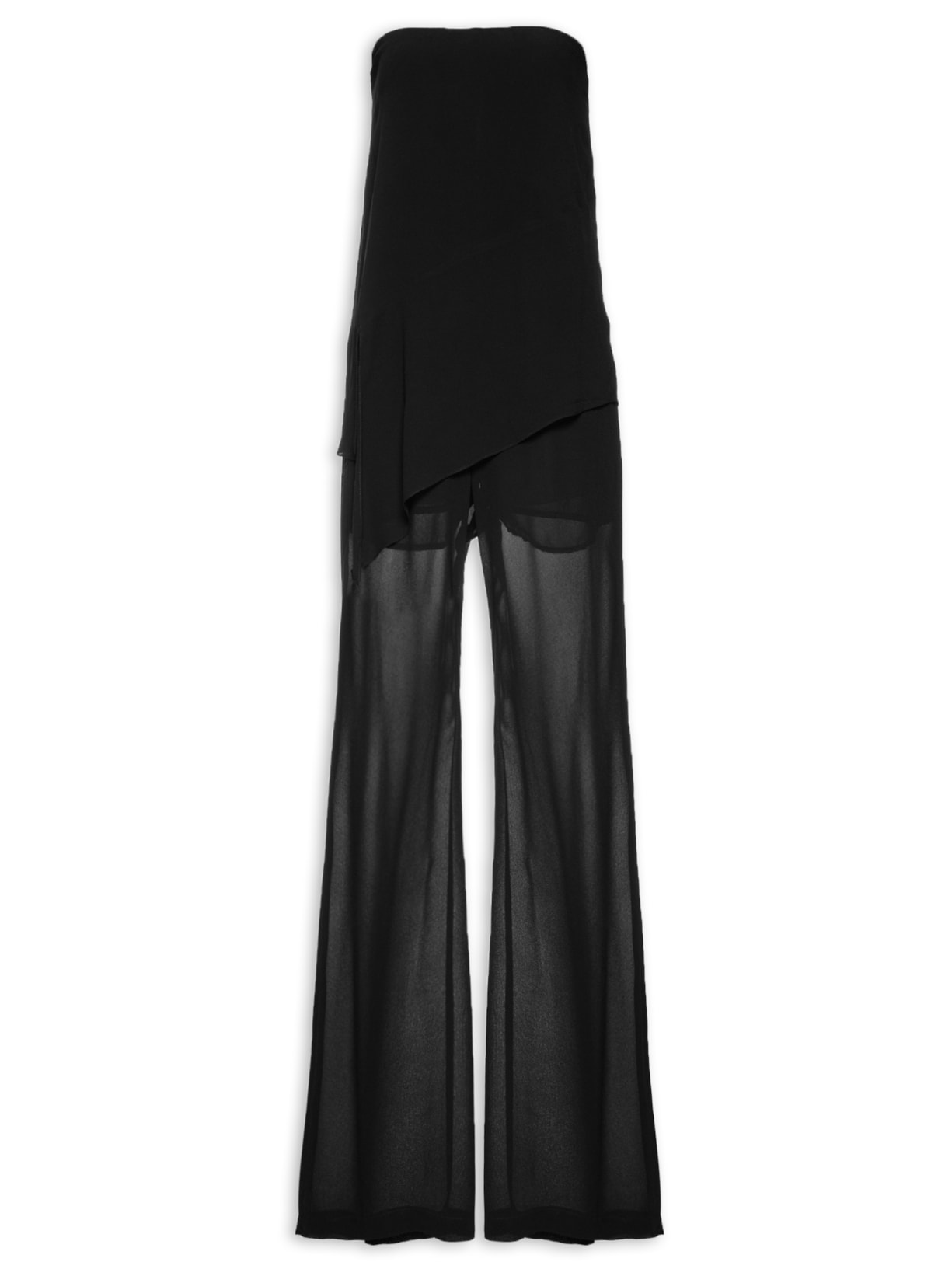 Macacão Feminino Sobreposição - Preto