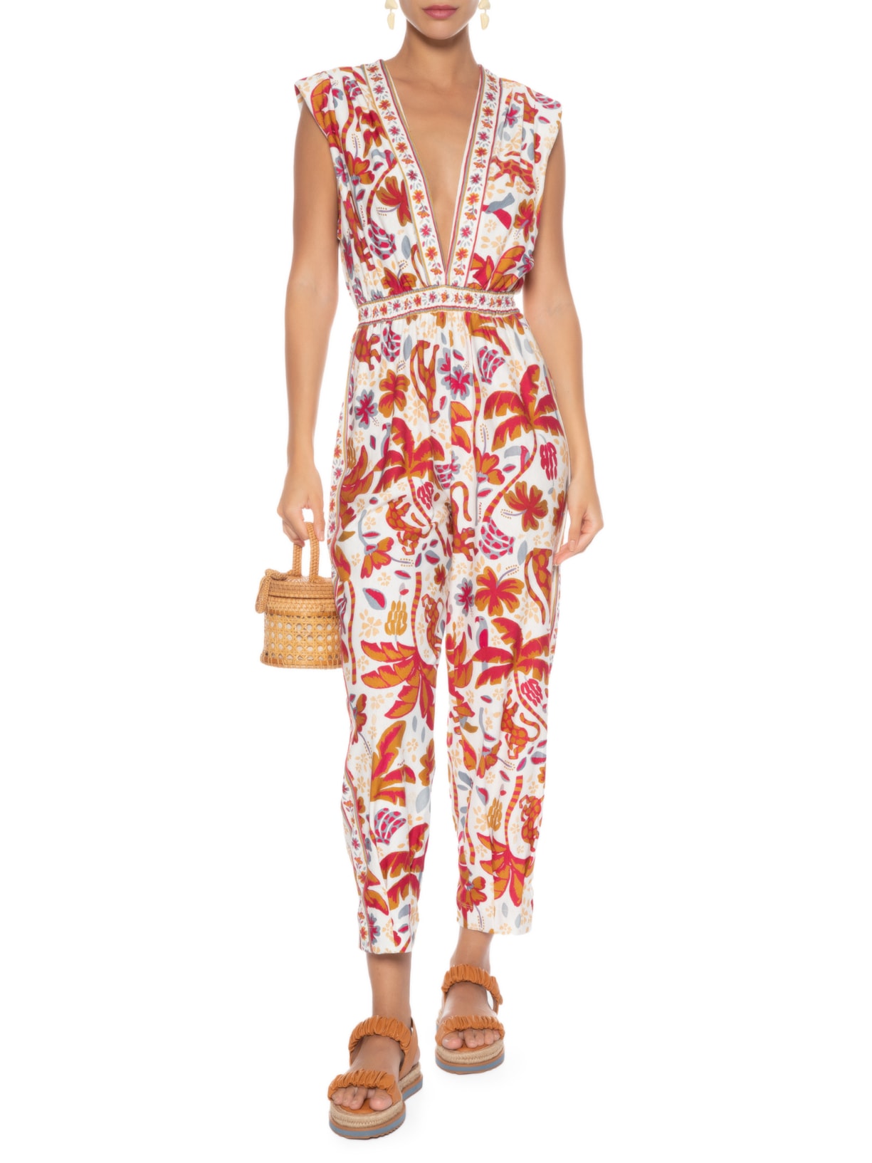 Macacão Feminino Solar Das Bananas Off White Farm