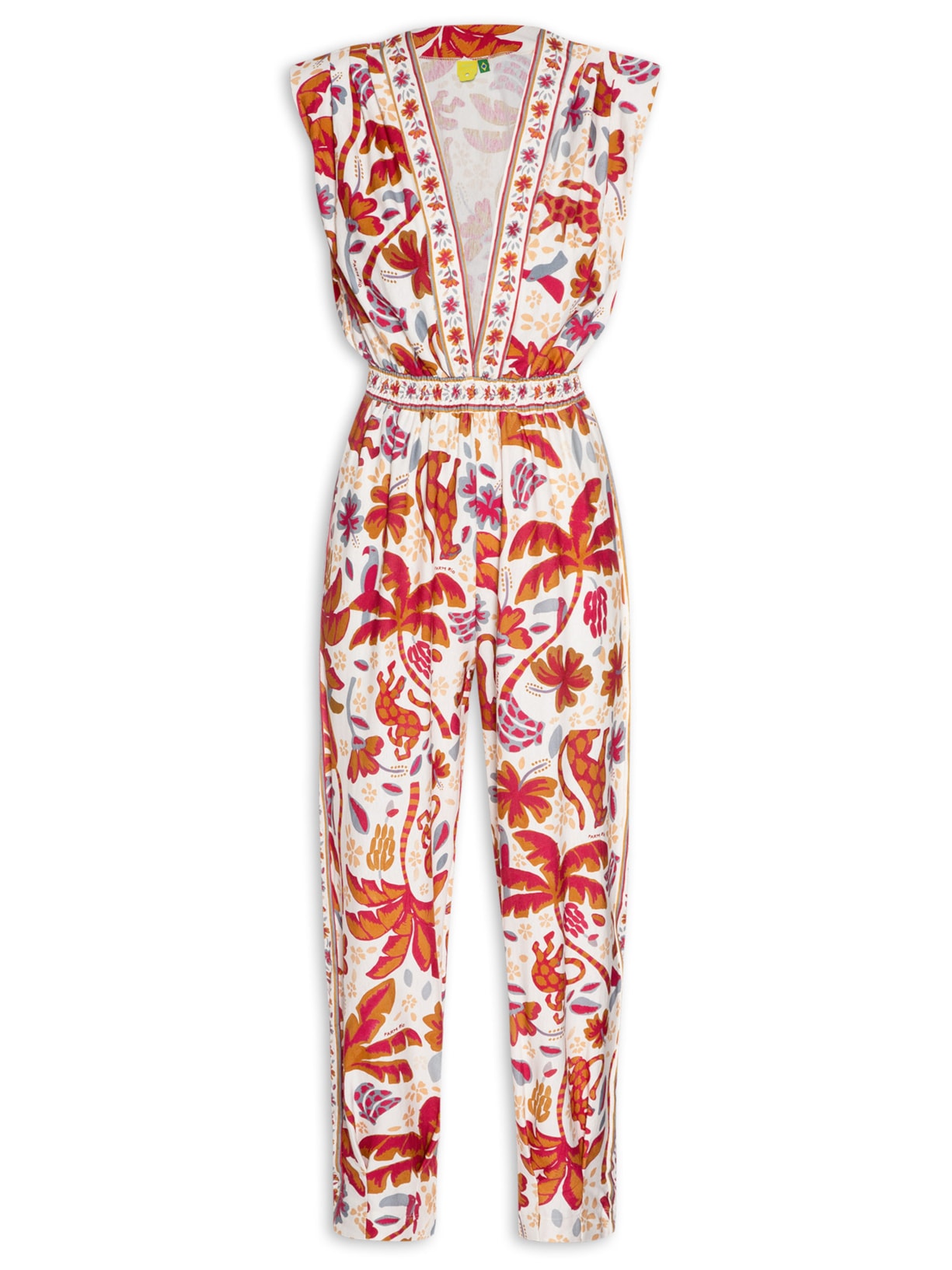 Macacão Feminino Solar Das Bananas Off White Farm