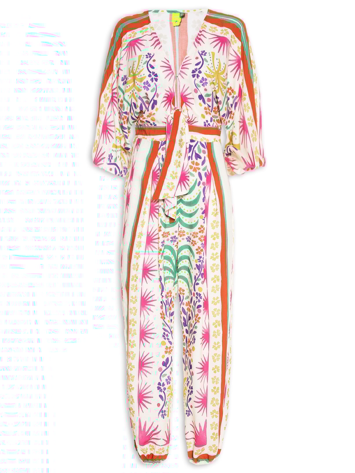 Macacão Feminino Tarde De Verão - Bege