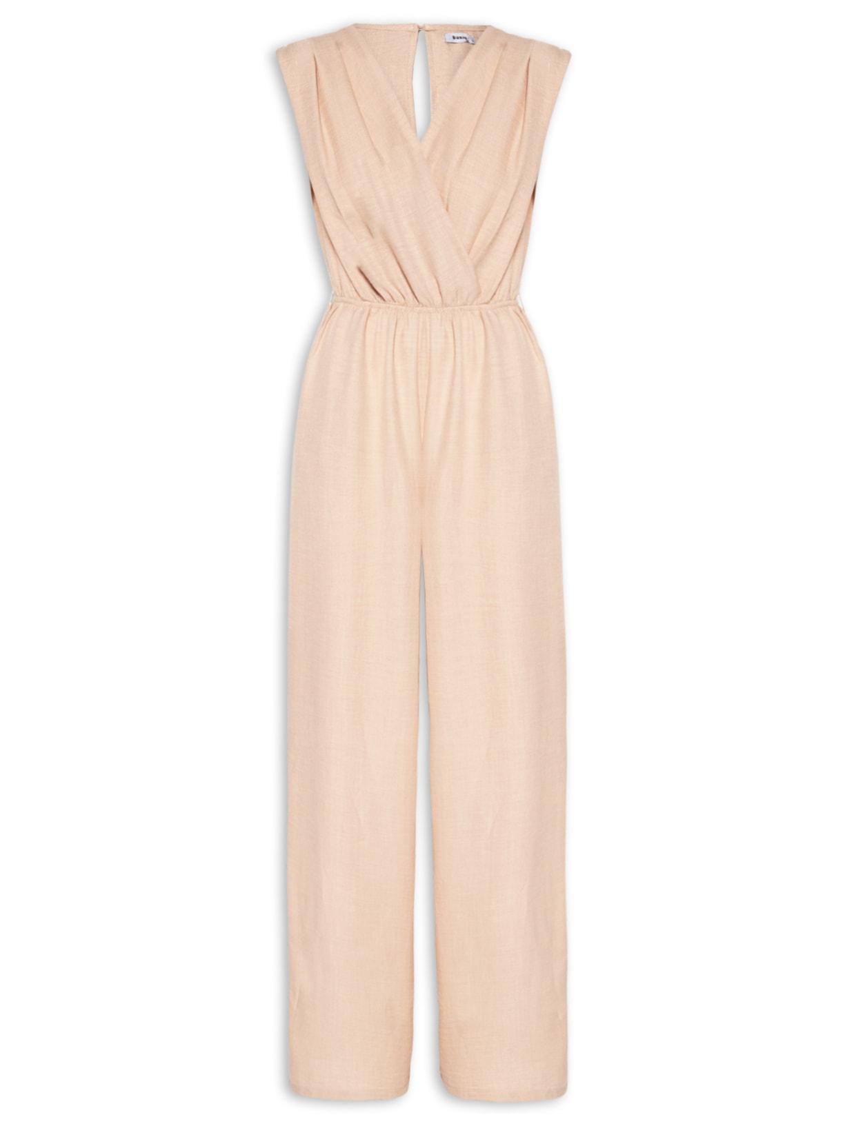 Macacão Feminino Transpassado - Bege