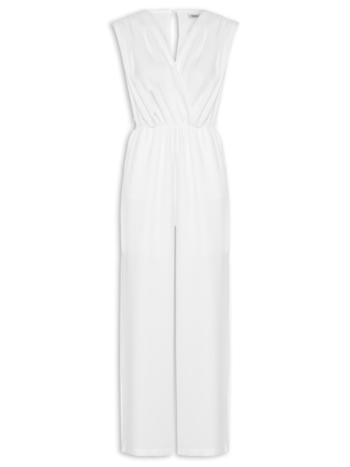 Macacão Feminino Transpassado Branco Basiq