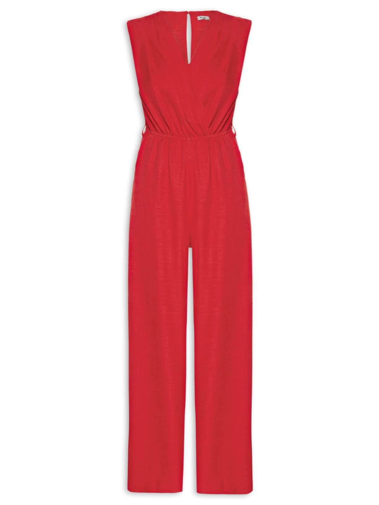 Macacão Feminino Transpassado - Vermelho