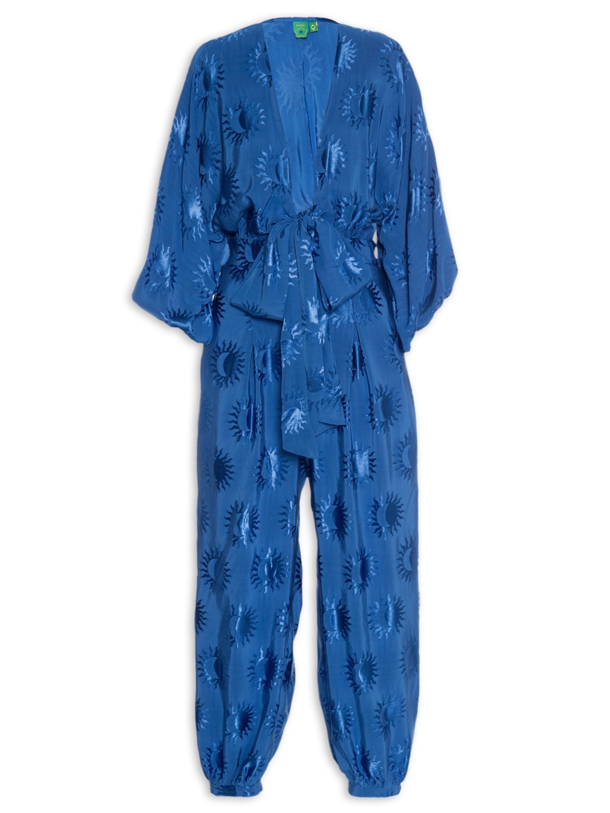 Macacão Feminino Transpasse Maré de Sol - Azul