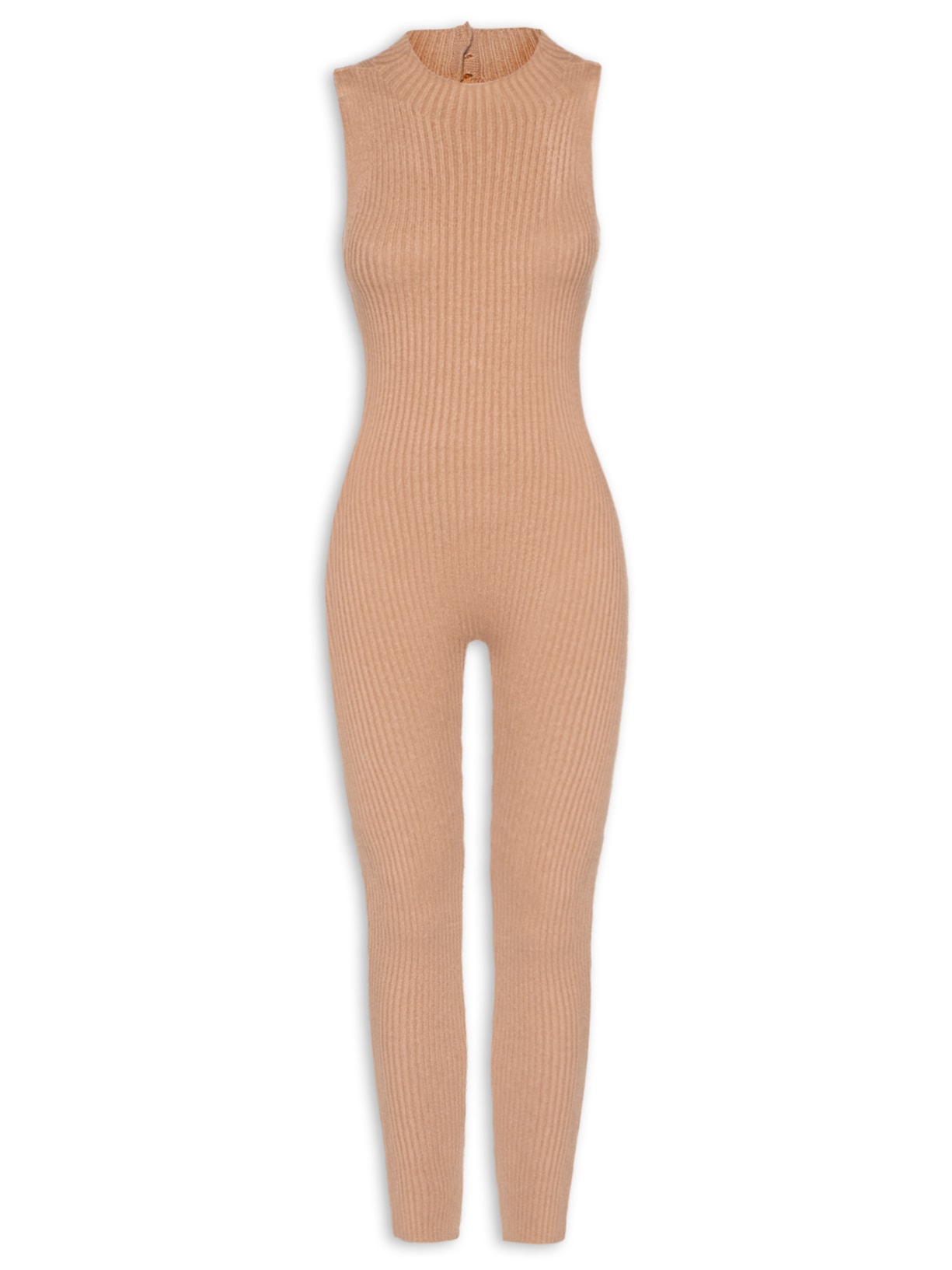 Macacão Feminino Tricot - Bege