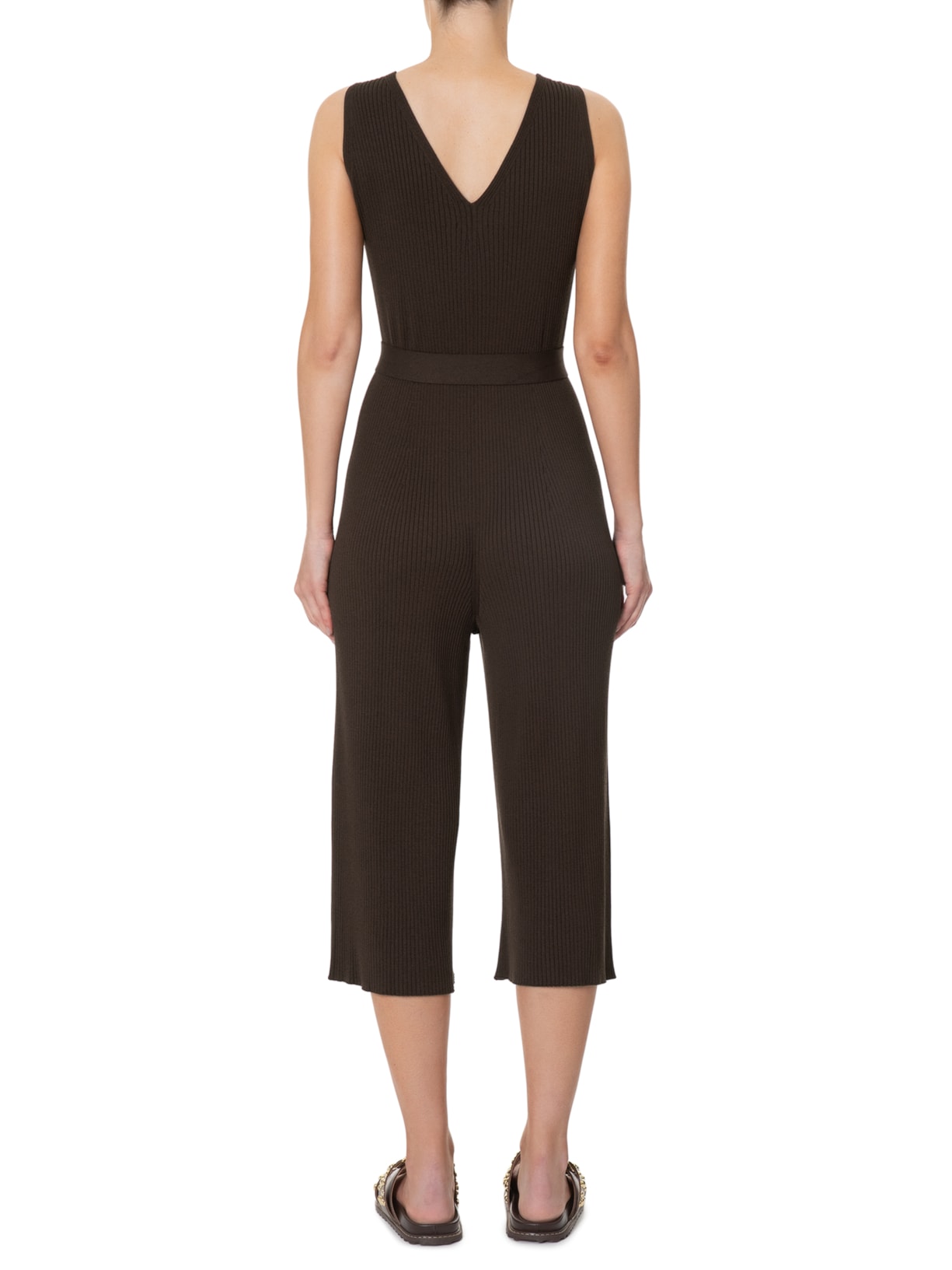 Macacão Feminino Tricot Marrom Anselmi