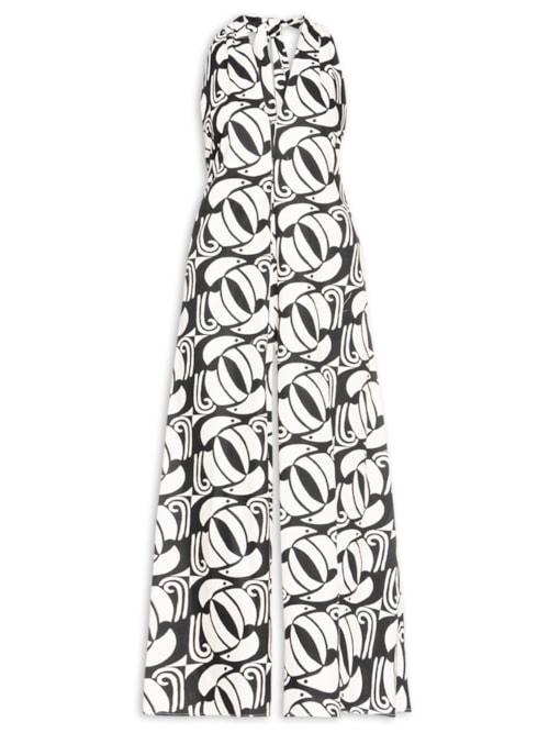 Macacão Feminino Tuca Xadrez - Preto