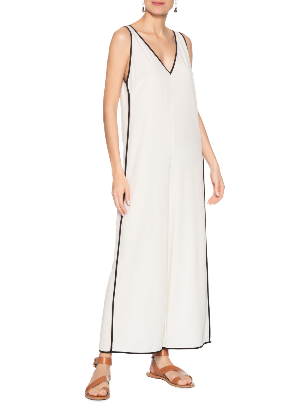 Macacão Feminino V Superlight Viés Off White Osklen