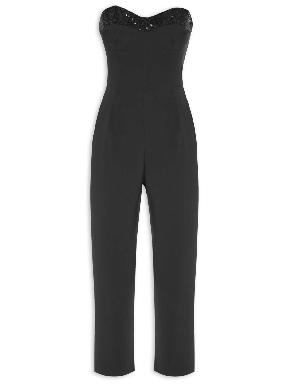 Macacão Feminino Valeria Preto Le Lis