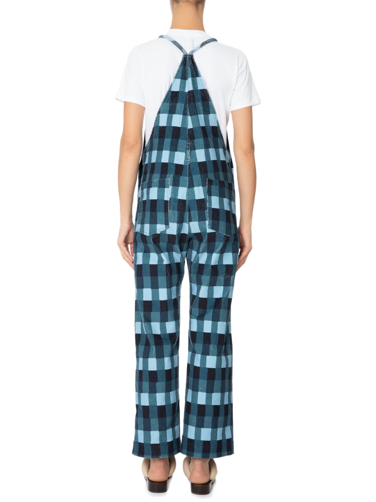 Macacão Feminino Veludo Folhagem Anquique Azul Paula Raia