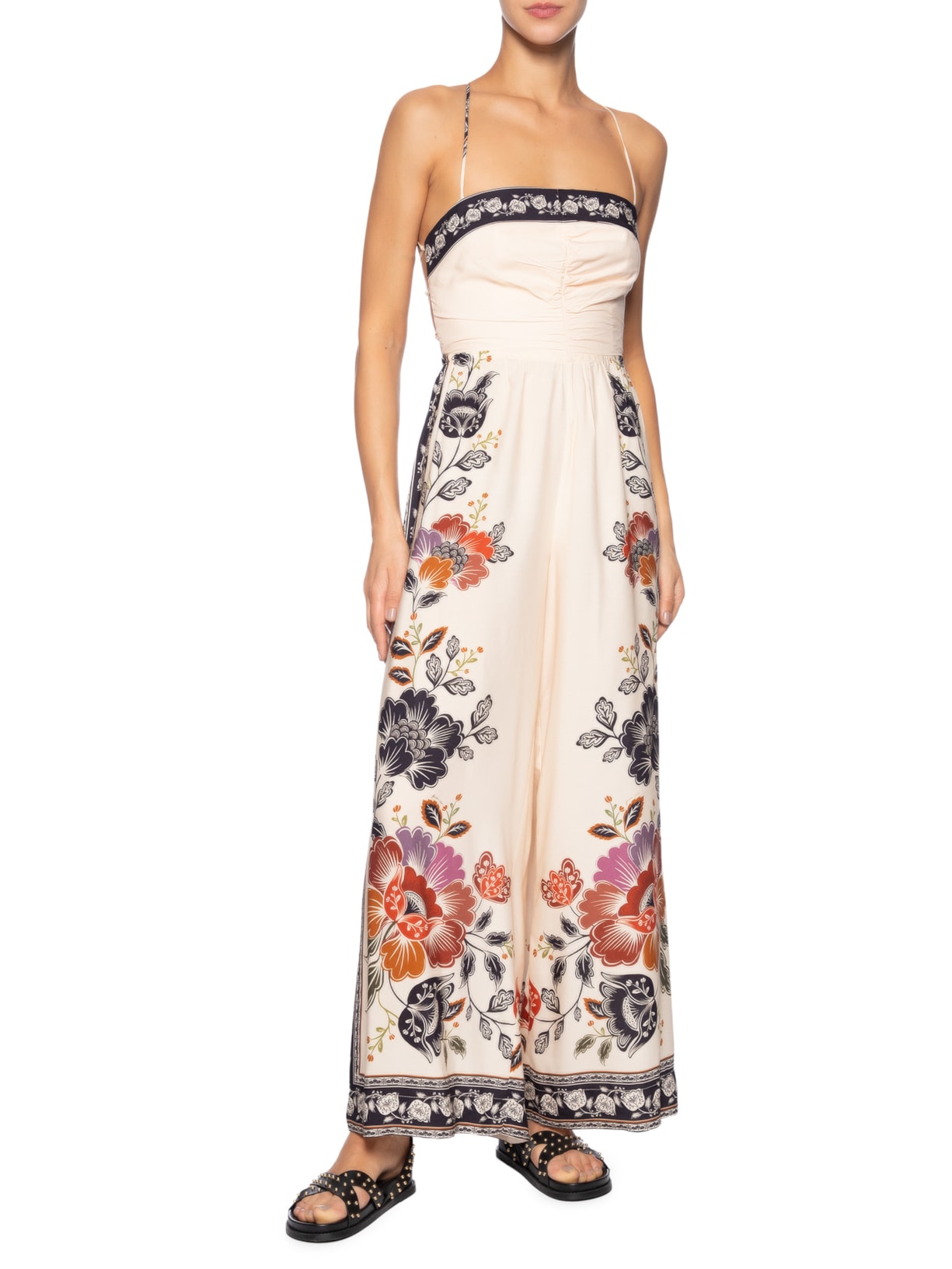 Macacão Flor de Fita Off White Farm