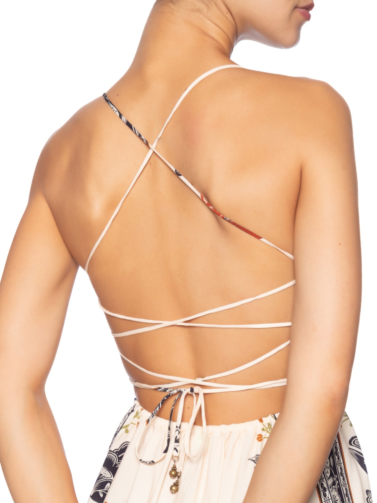 Macacão Flor de Fita Off White Farm