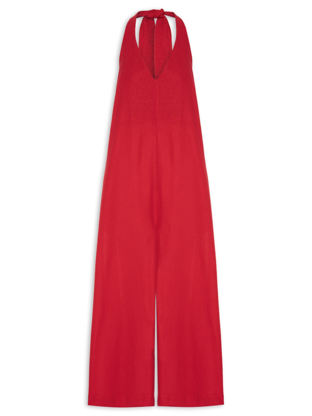 Macacão Frente Feminino Única Pantalona Vermelho Farm