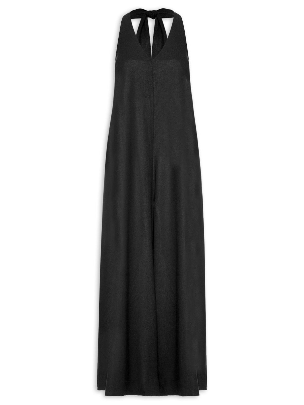 Macacão Frente Única Pantalona - Preto