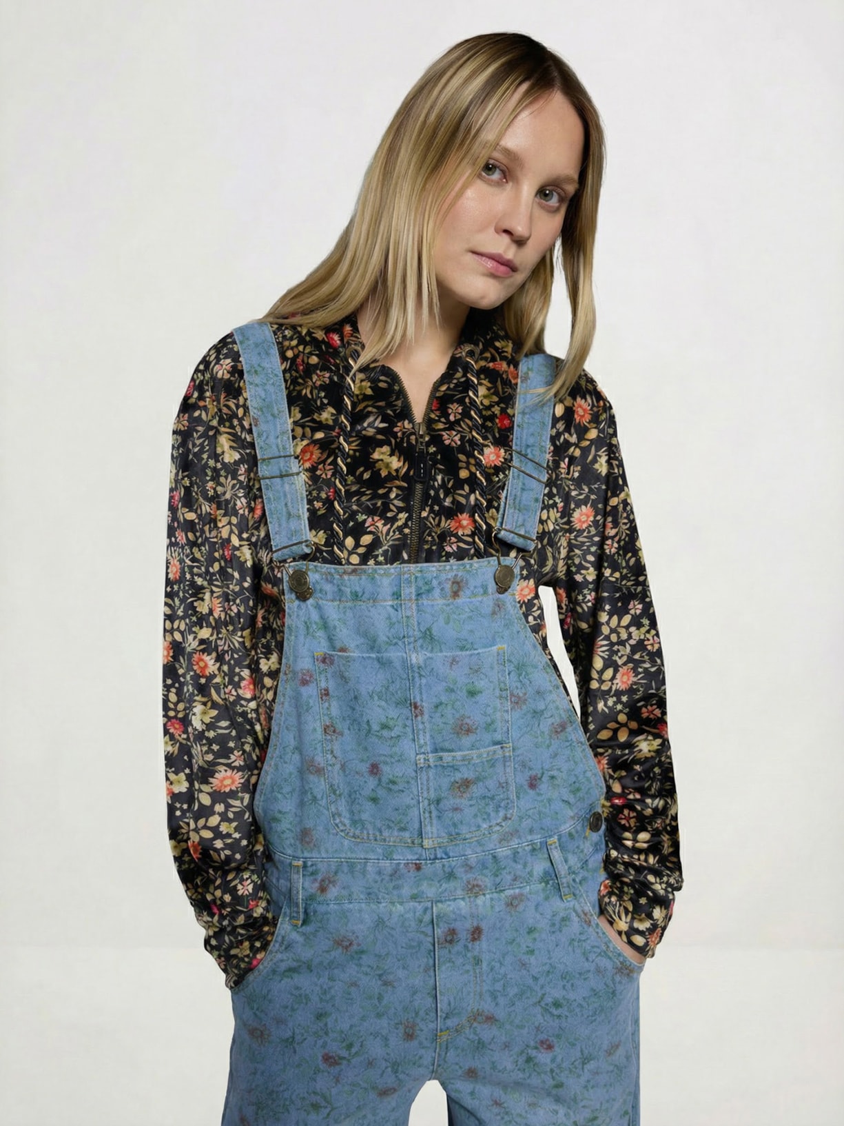 Macacão Jeans Feminino Morris I26 Azul Mixed