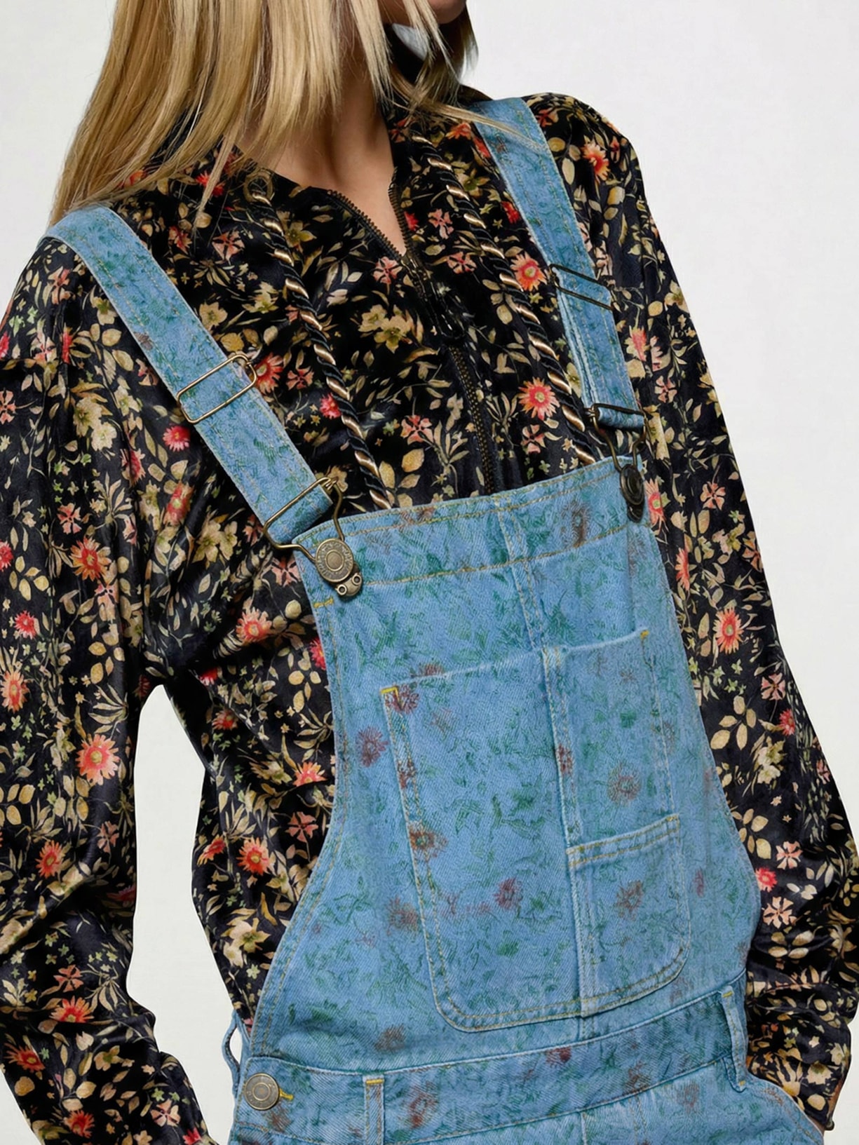 Macacão Jeans Feminino Morris I26 Azul Mixed