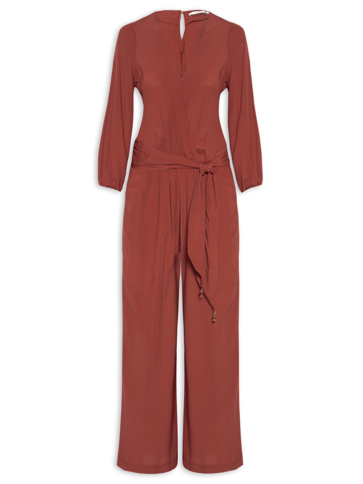 Macacão Reto Amarração - Vermelho